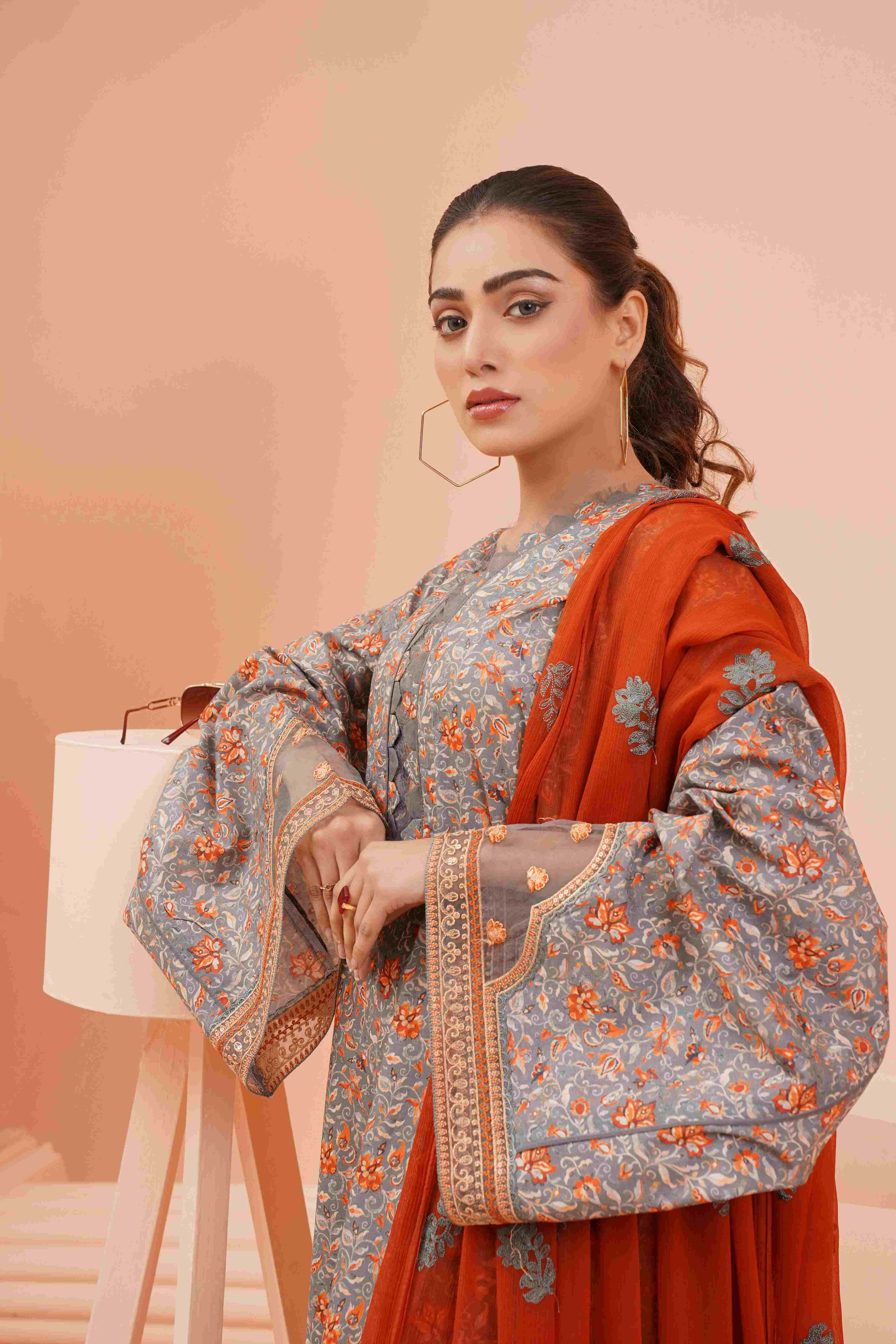 CORAL HAZE EMBROIDERED SUIT
